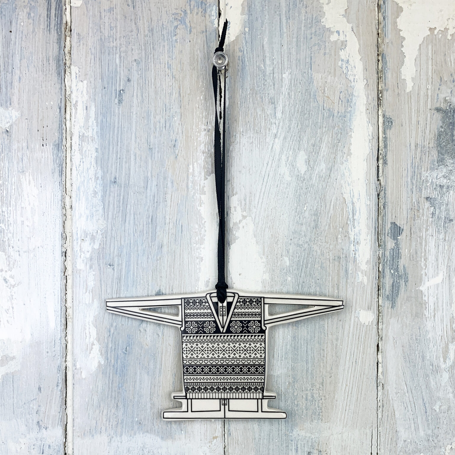 Christmas Jumper Spitfire — handmade ceramic decoration