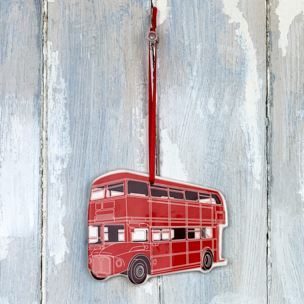 London Bus — handmade ceramic decoration