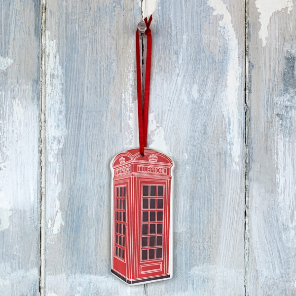 London Phone Box — handmade ceramic decoration