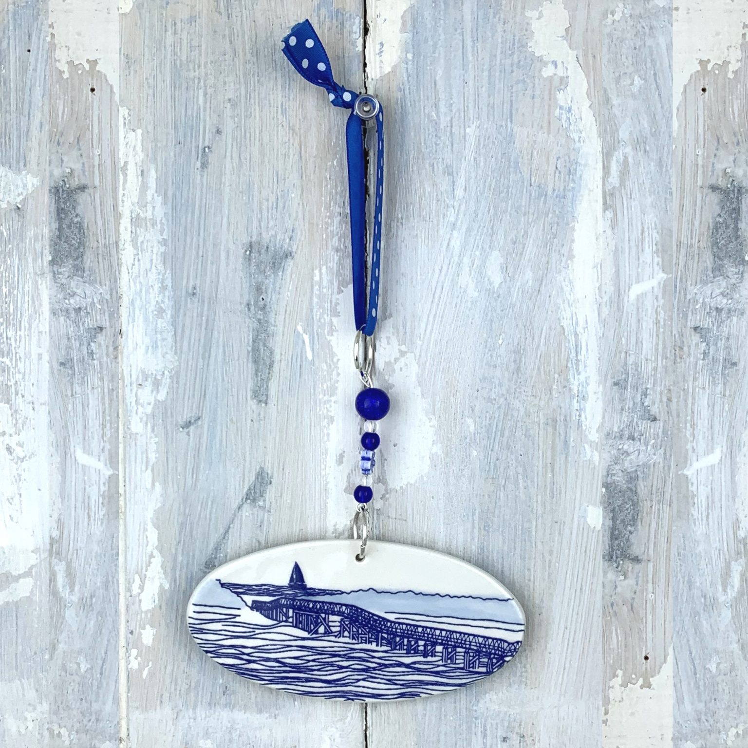 Lossiemouth East Beach Bridge — handmade ceramic decoration