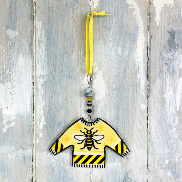 Manchester Jumper — handmade ceramic decoration