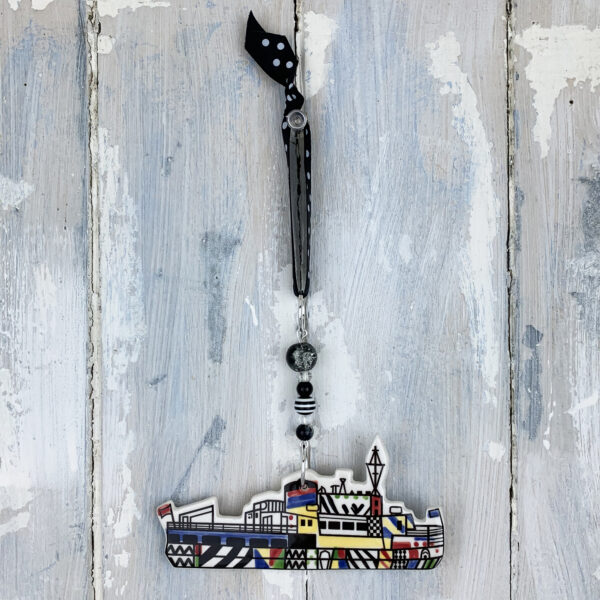 Mersey Dazzle Ferry — handmade ceramic decoration