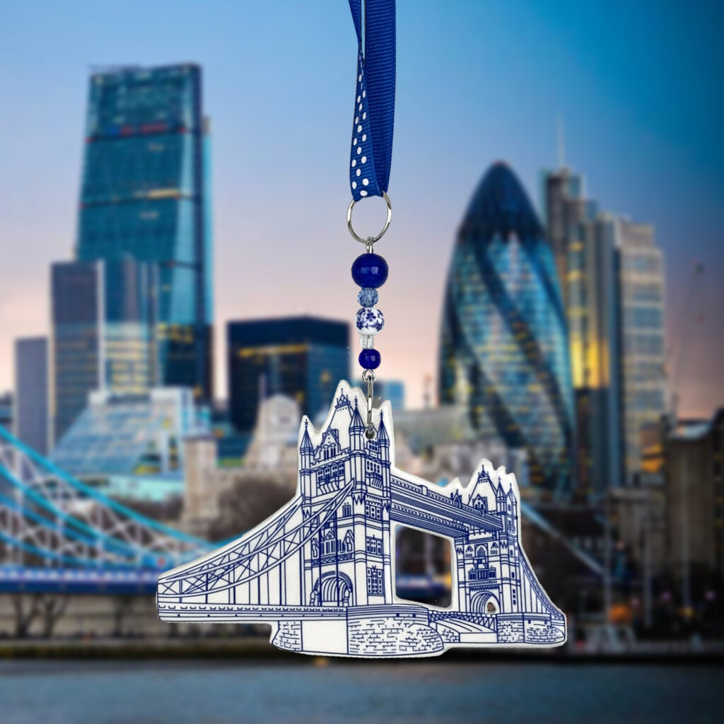 Tower Bridge ceramic decoration in lifestyle setting